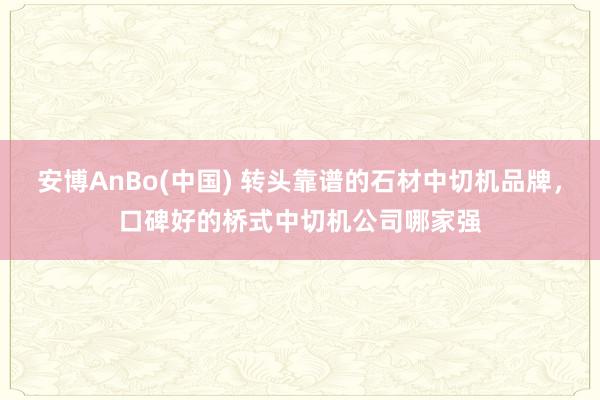 安博AnBo(中国) 转头靠谱的石材中切机品牌，口碑好的桥式中切机公司哪家强