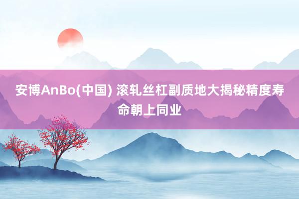 安博AnBo(中国) 滚轧丝杠副质地大揭秘精度寿命朝上同业