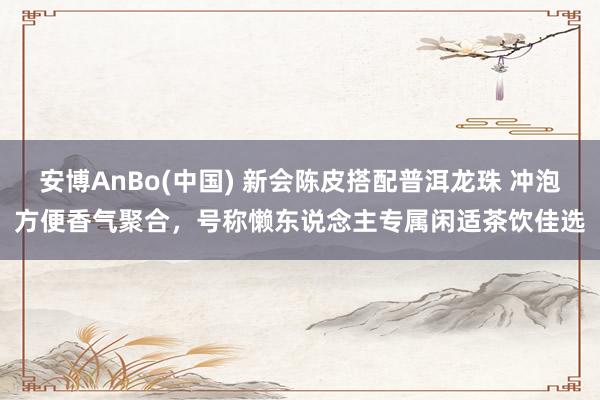 安博AnBo(中国) 新会陈皮搭配普洱龙珠 冲泡方便香气聚合，号称懒东说念主专属闲适茶饮佳选