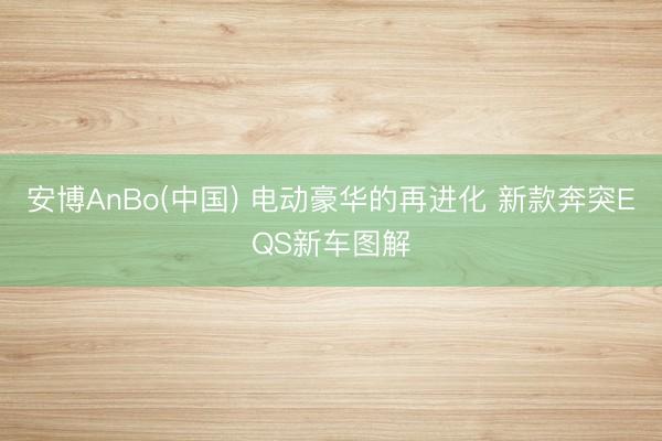 安博AnBo(中国) 电动豪华的再进化 新款奔突EQS新车图解